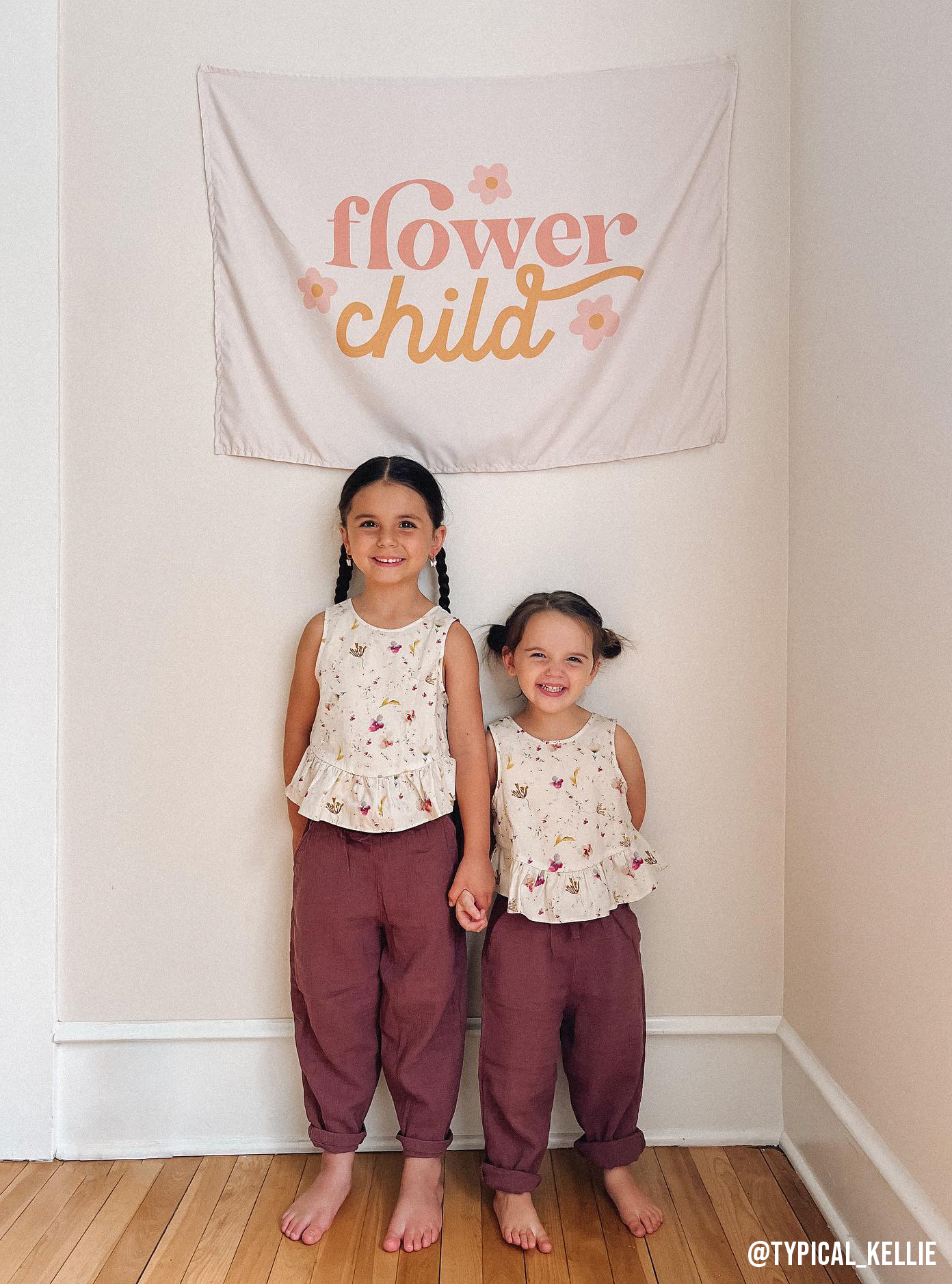 Flower Child Banner - Girls Room Wall Hanging for Kids