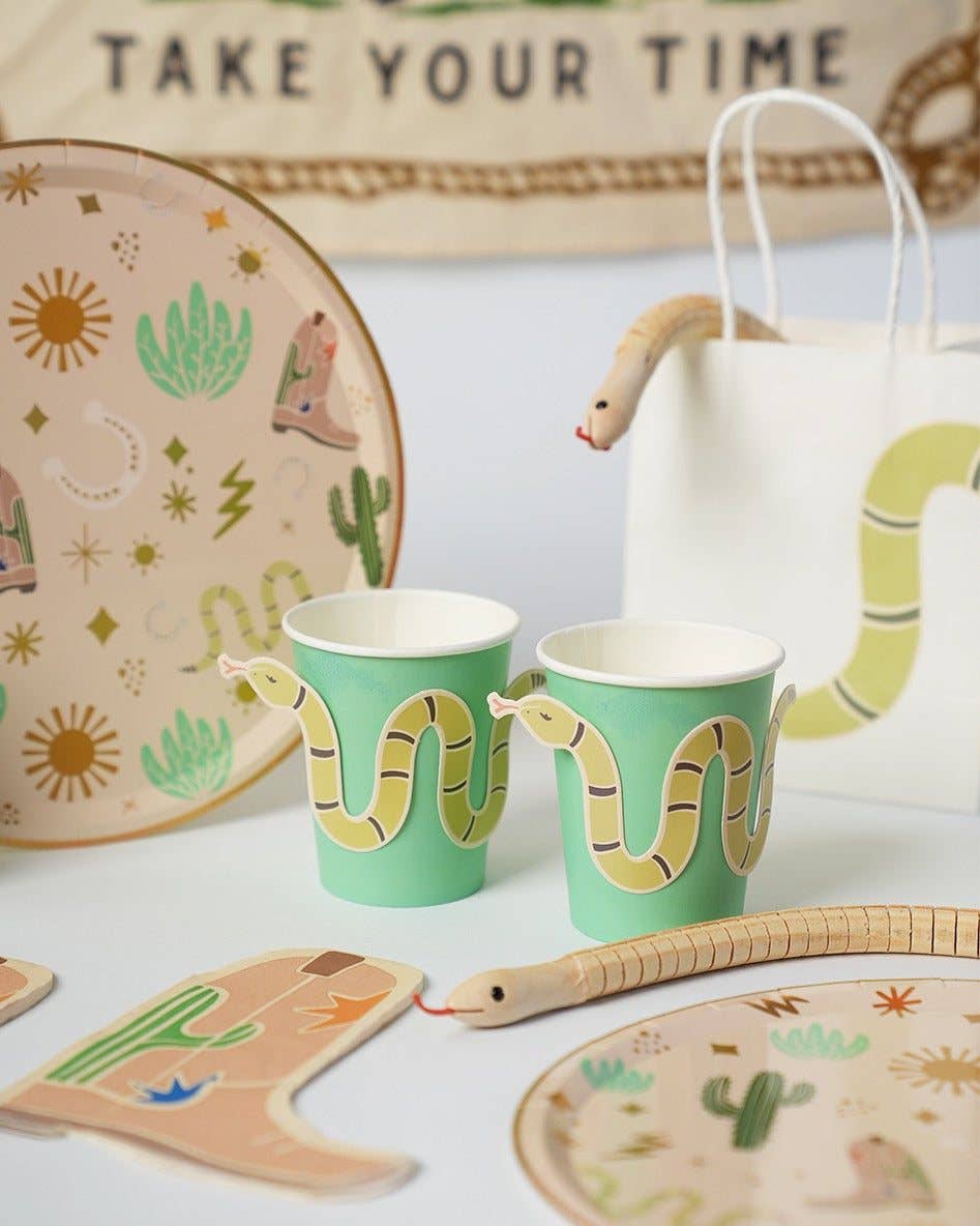 Western Snake Paper Cups (x12)- Snake Catcher Collection