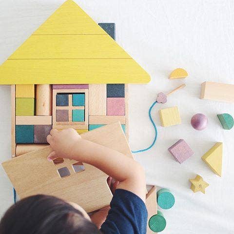 Tsumiki Building House-Shaped Block Set