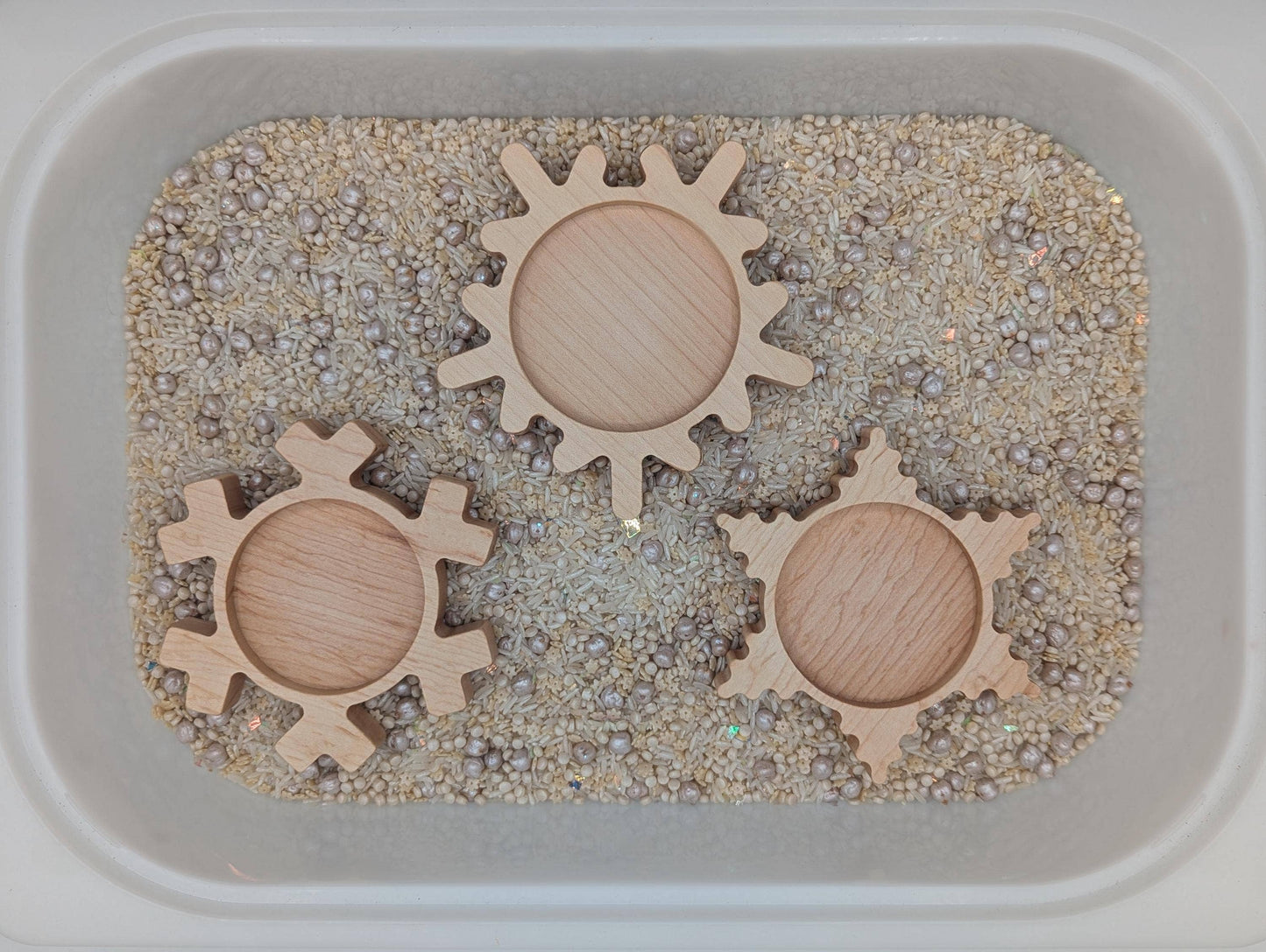 Mini Snowflake 1 Sensory Play Tray