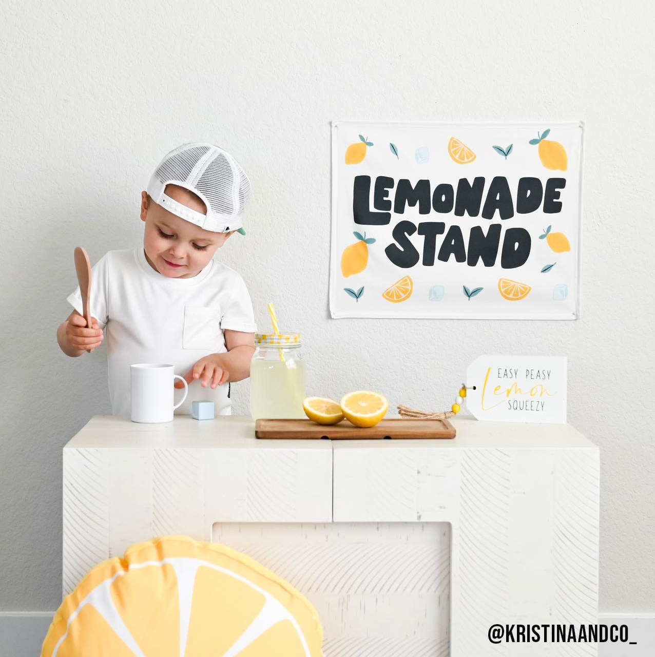 Lemonade Stand Banner - Kids Summer Pretend Play Wall Decor