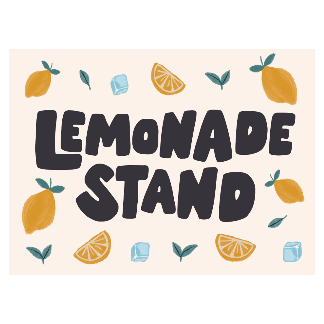 Lemonade Stand Banner - Kids Summer Pretend Play Wall Decor