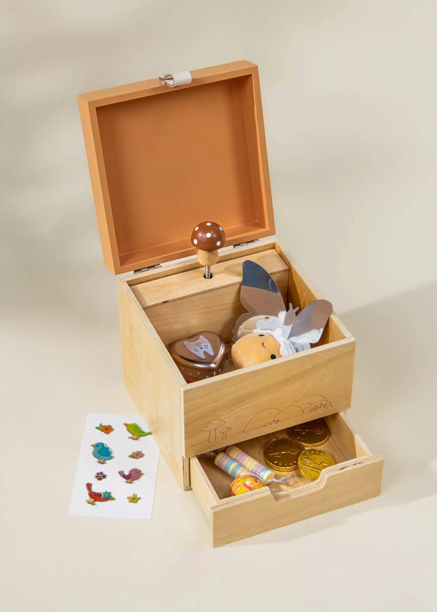 Wooden Musical Souvenir Box - Nature
