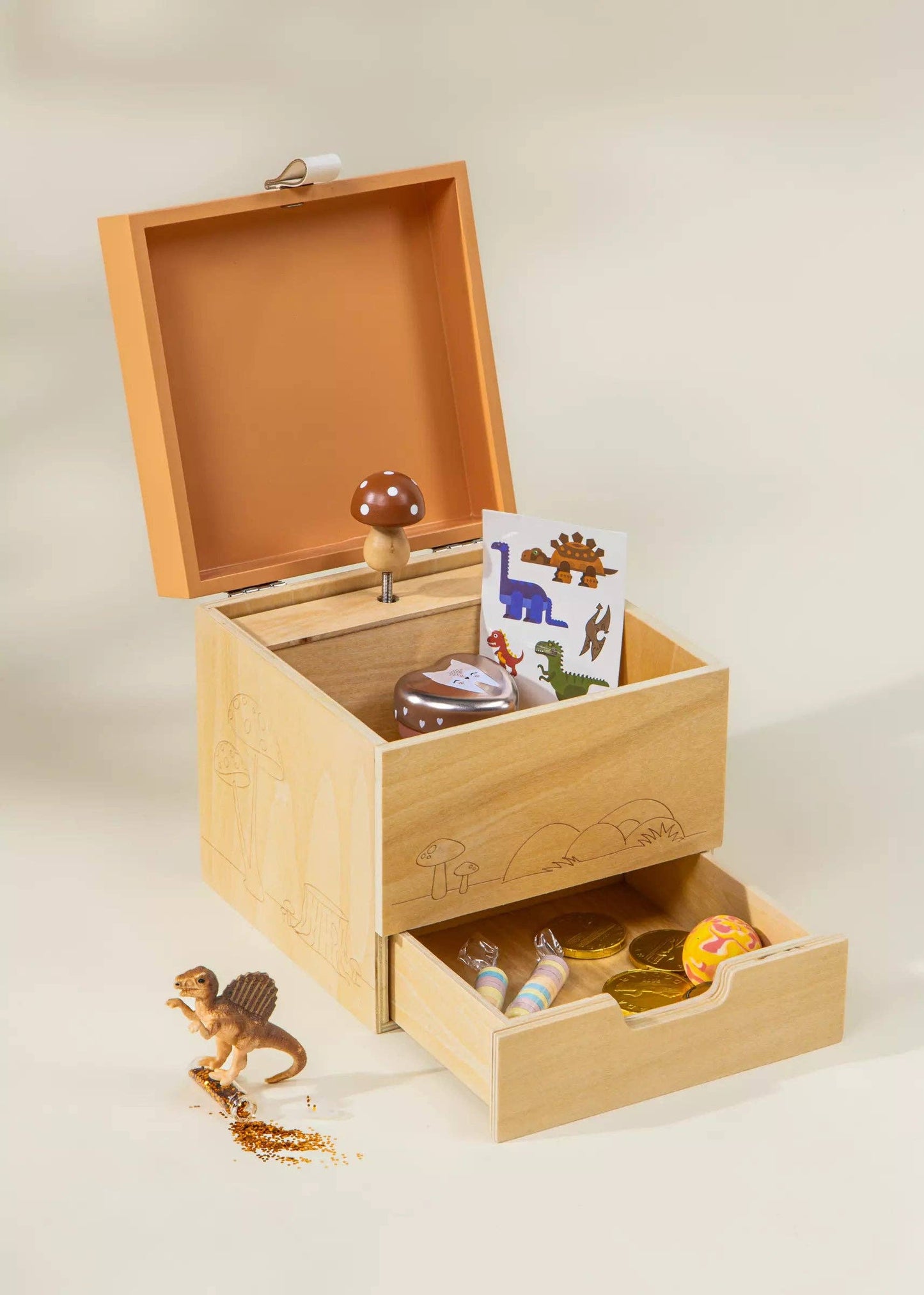 Wooden Musical Souvenir Box - Nature