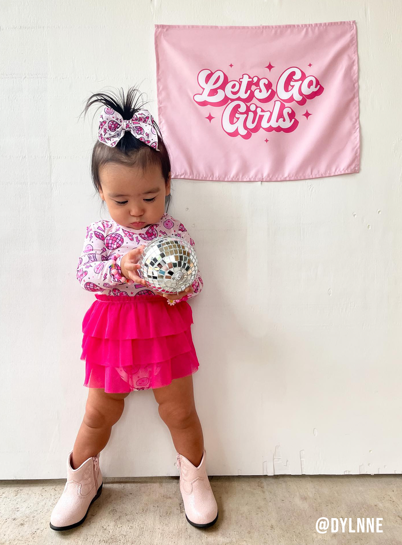 Let's Go Girls Banner | Kids Country Pink Wall Decor