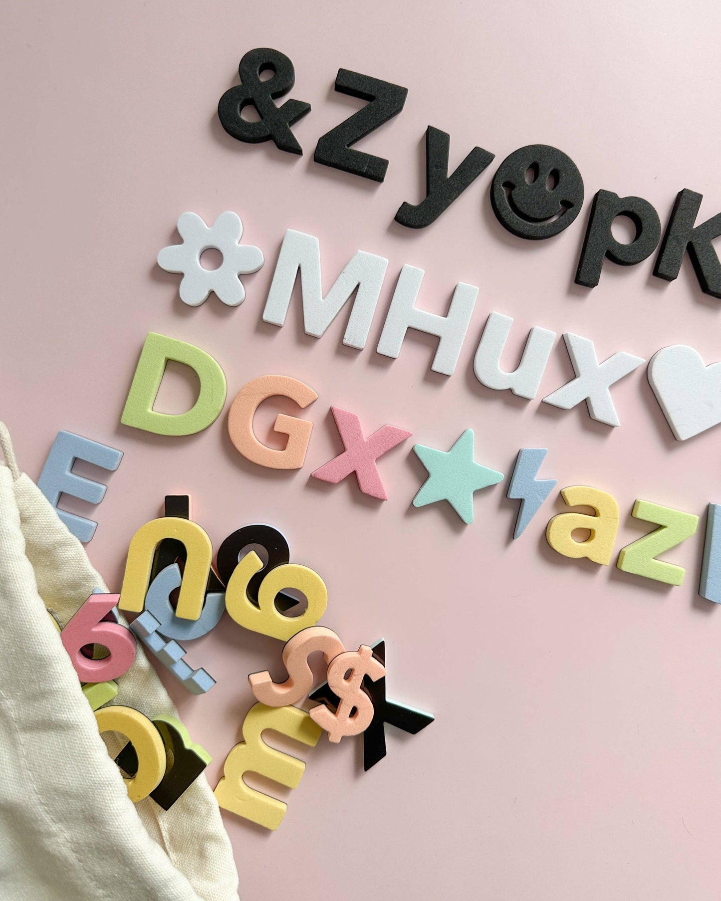 Soft Foam Magnetic Letters & Symbols 150pc Set - Colorful