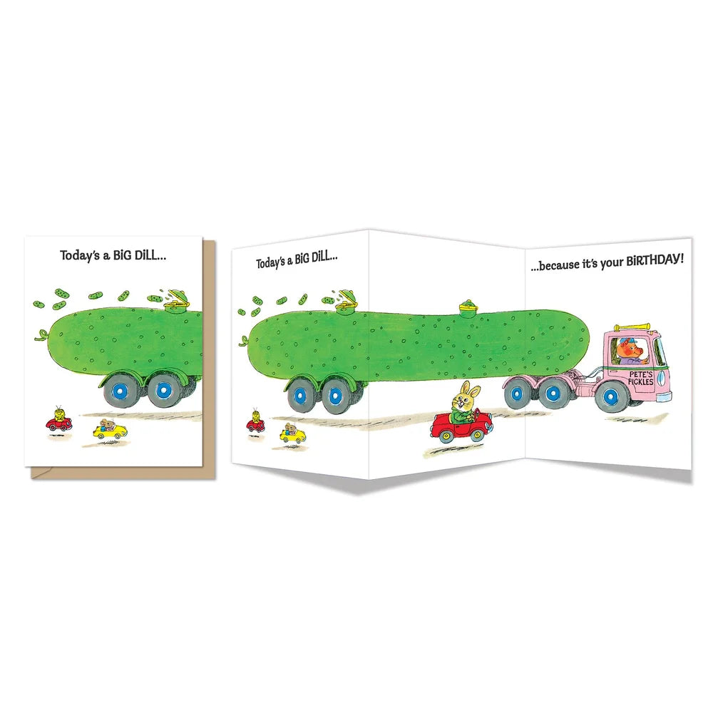 Tri-fold Big Dill Birthday Greeting Card