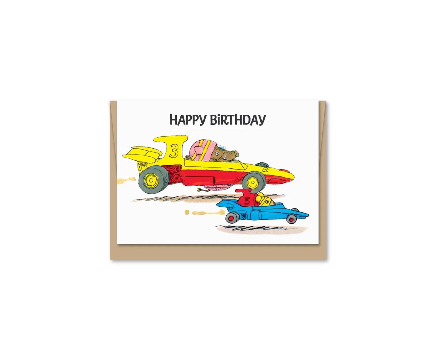 Mini Racing Birthday Greeting Card