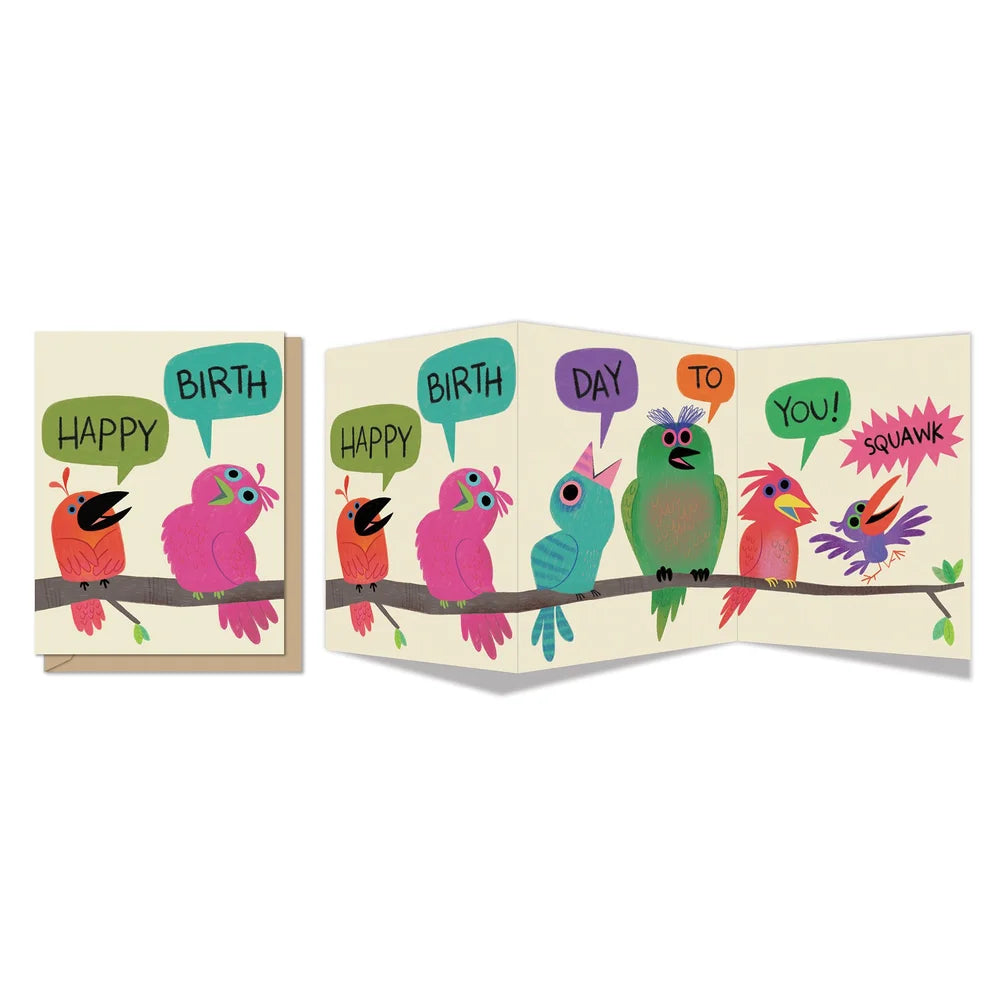 Tri-fold Birds on a Limb Greeting Card