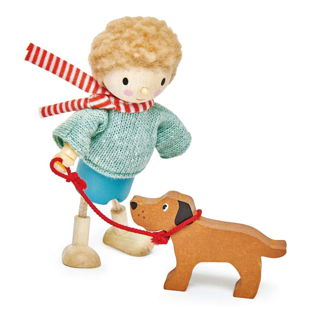 Wooden Doll Set - Mr. Goodwood and his Dog