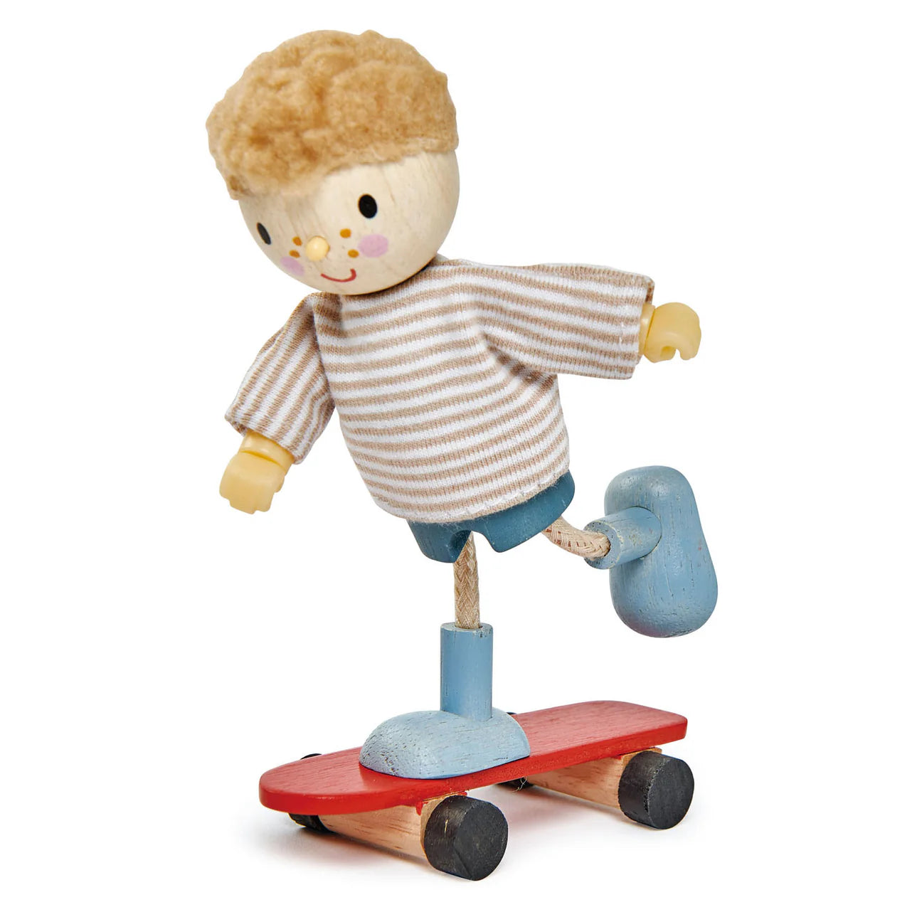 Wooden Doll Set - Edward and his Skateboard