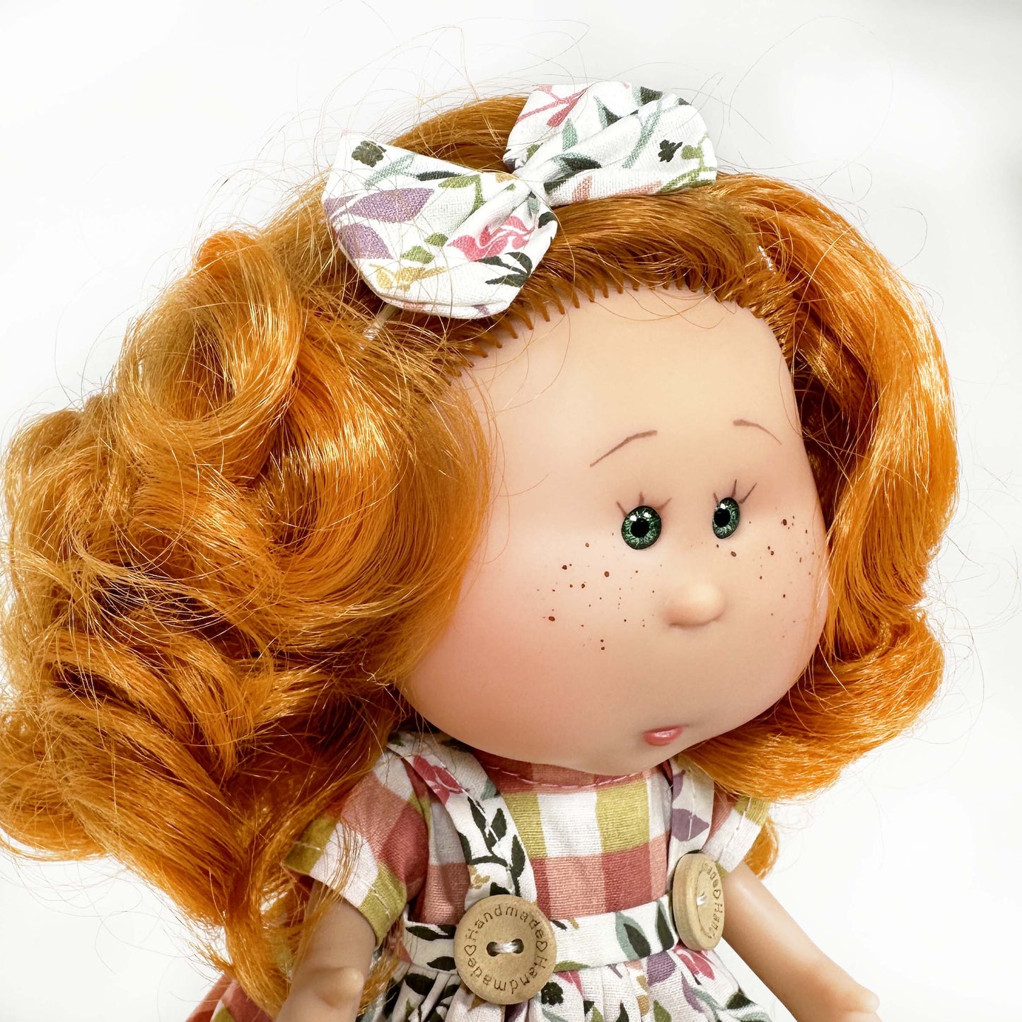 Little Mia Doll - Redhead Floral Check