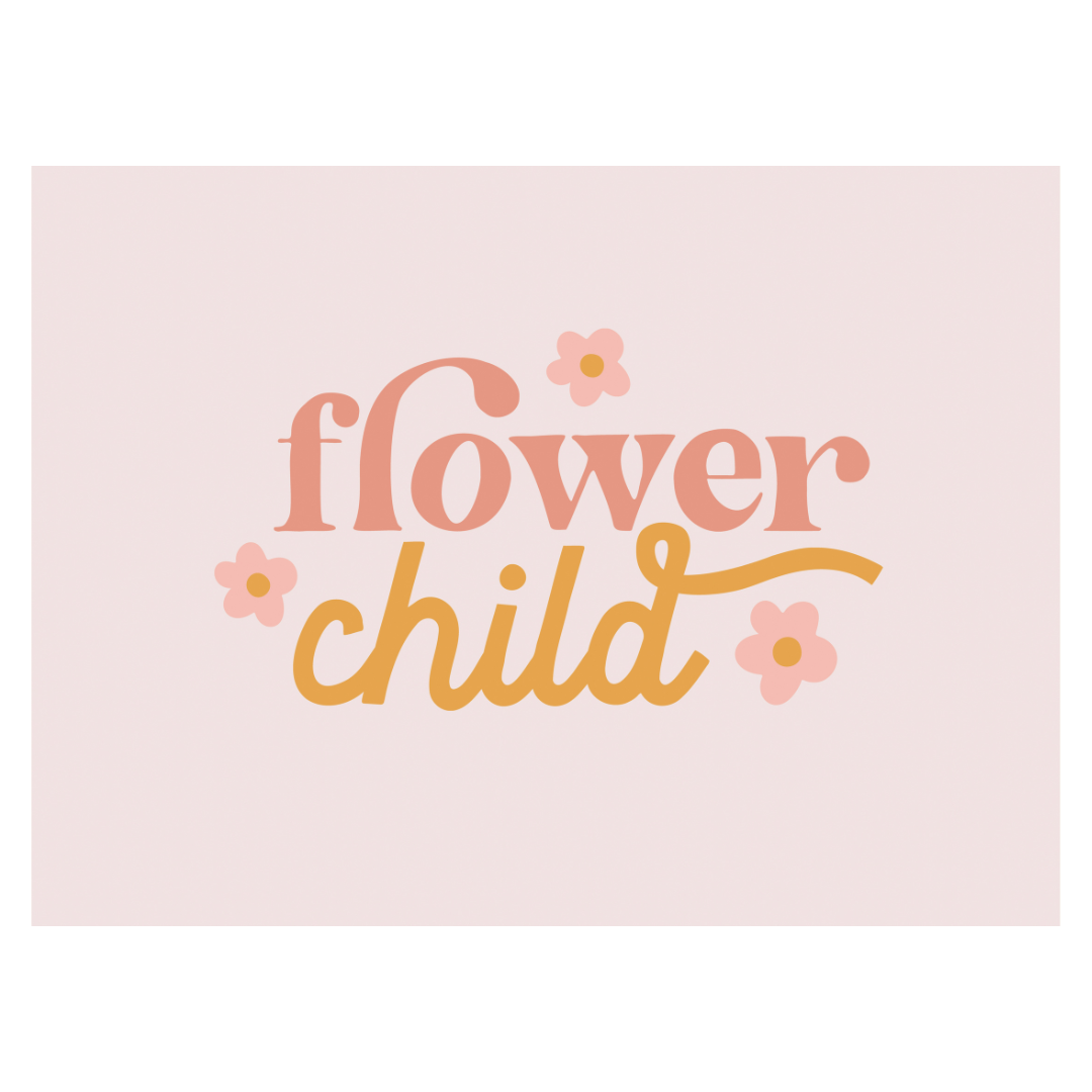 Flower Child Banner - Girls Room Wall Hanging for Kids