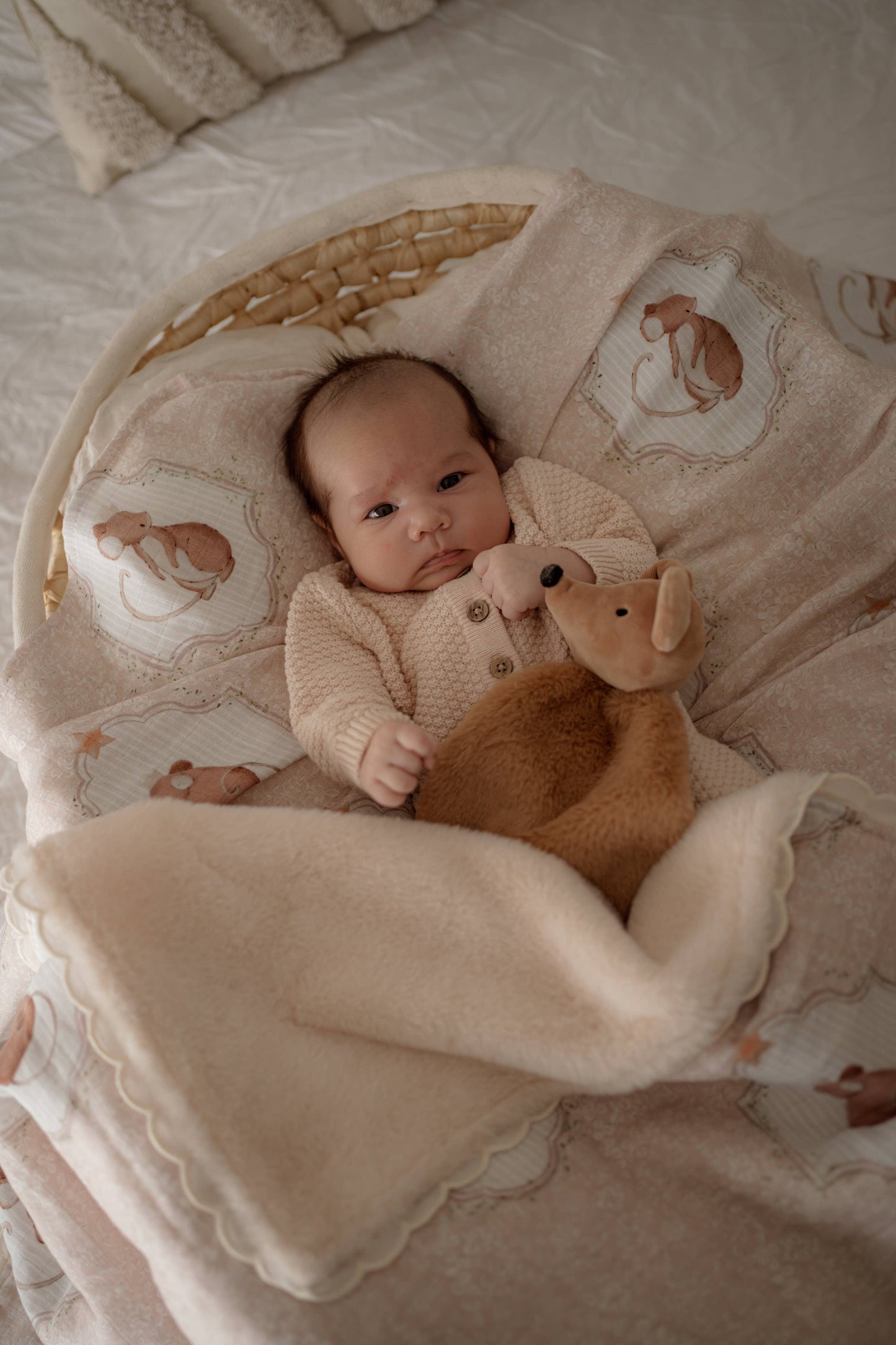 Sweet Squeak Fur Lined Cot Blanket