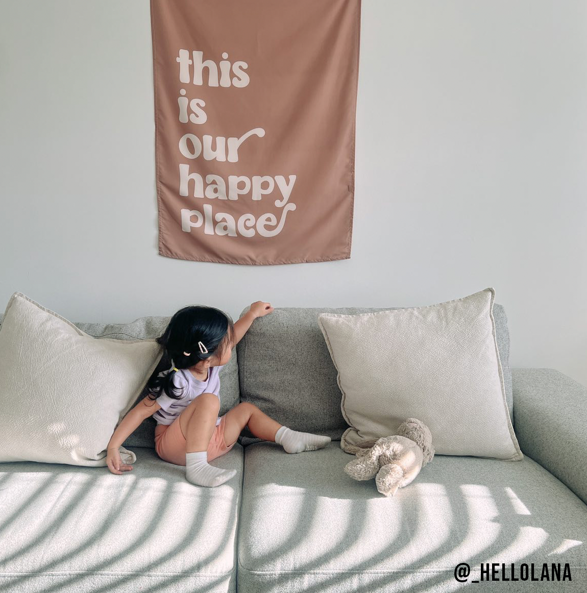 This Is Our Happy Place Banner - Boho Wall Decor