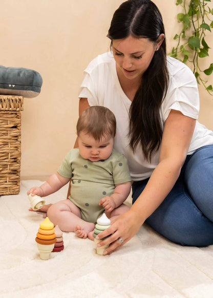 3 Sets of Silicone Stackable Ice Cream Cones