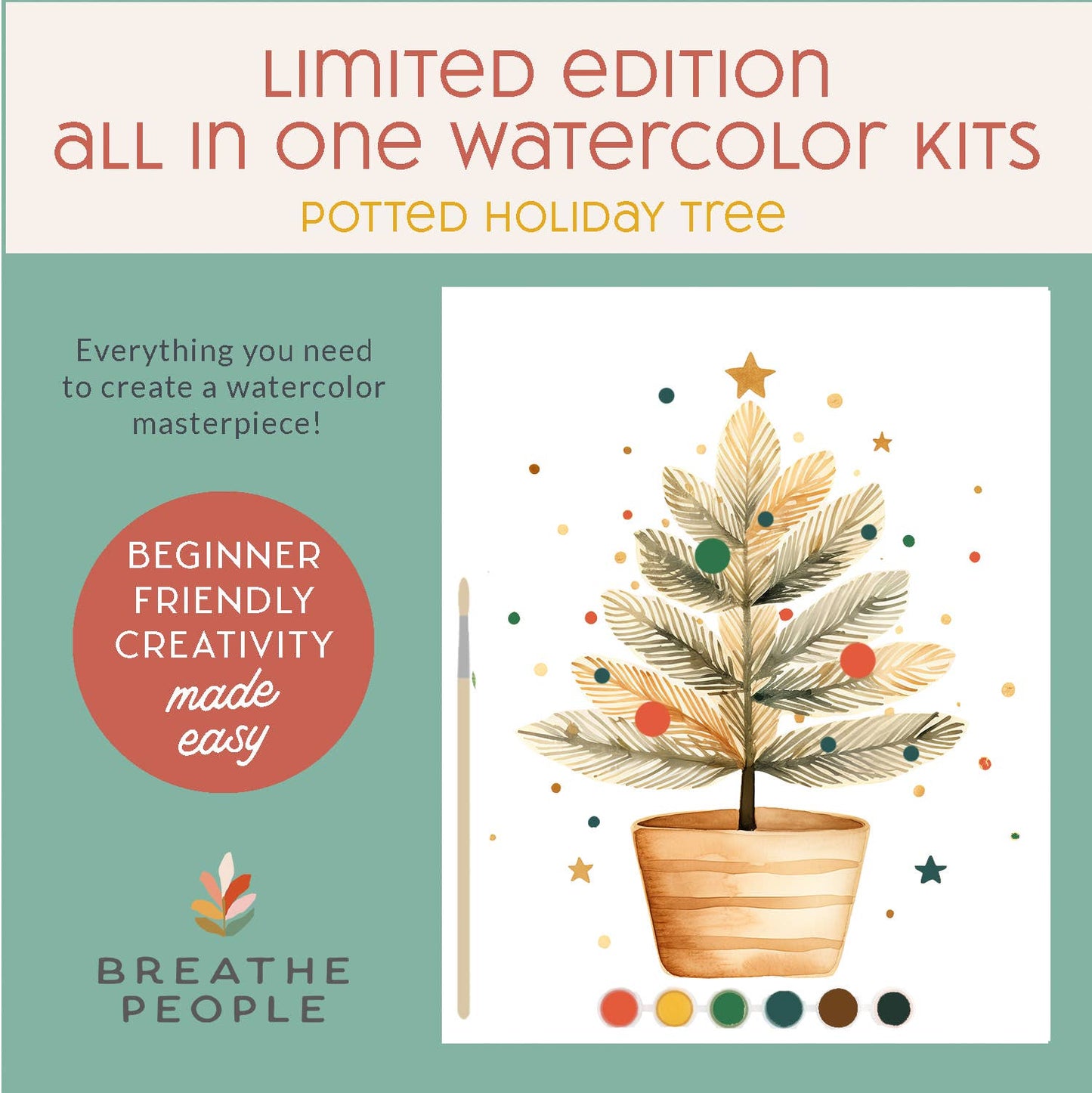 Holiday Watercolor Kit - Christmas Tree