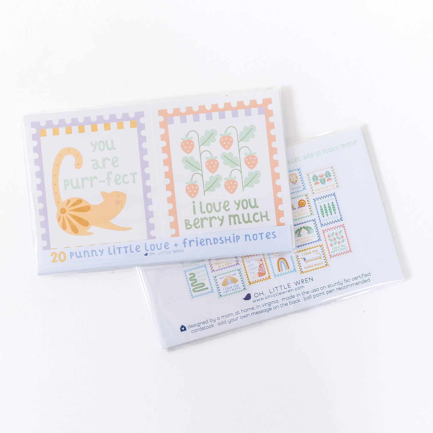 Punny Notes Cards, a Set of 20 Lunchbox or Just Because Note