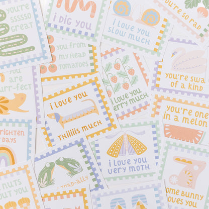 Punny Notes Cards, a Set of 20 Lunchbox or Just Because Note