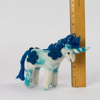 Felt Unicorn Blue
