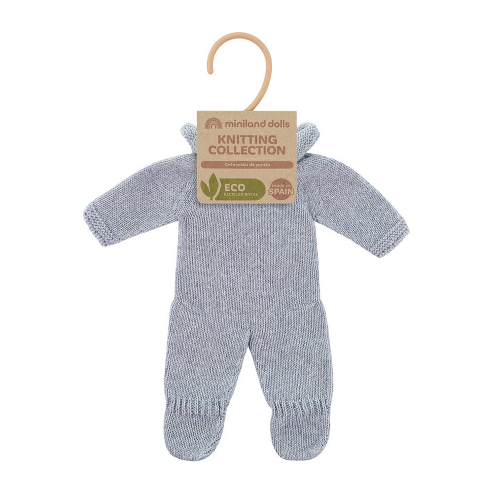 Knitted Pajamas for Dolls 12 5/8'' inch - Blue