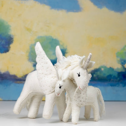 Felt Unicorn White