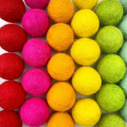 Felt Balls - REG Rainbow Party