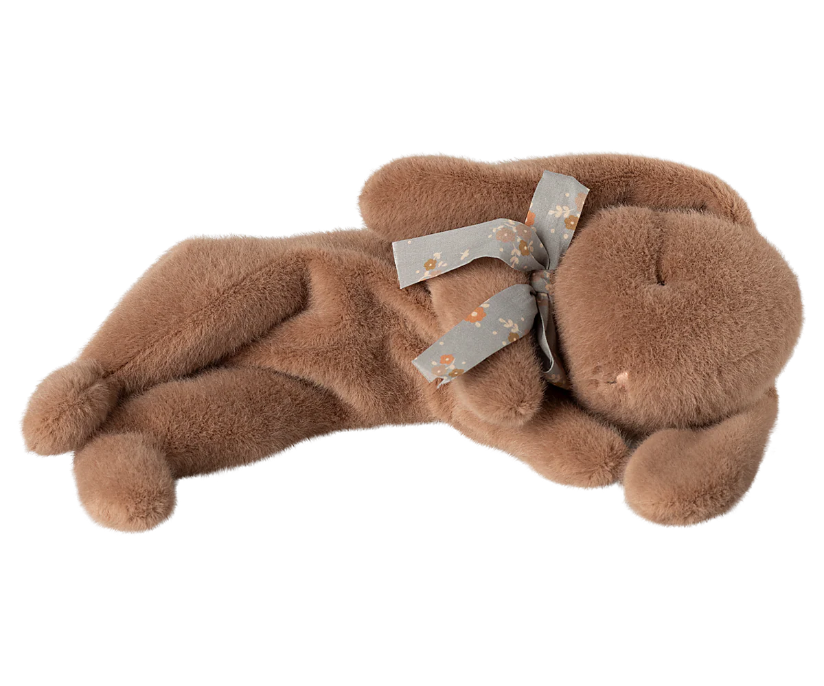 Sleeping Bunny Plush - Soft Brown Small