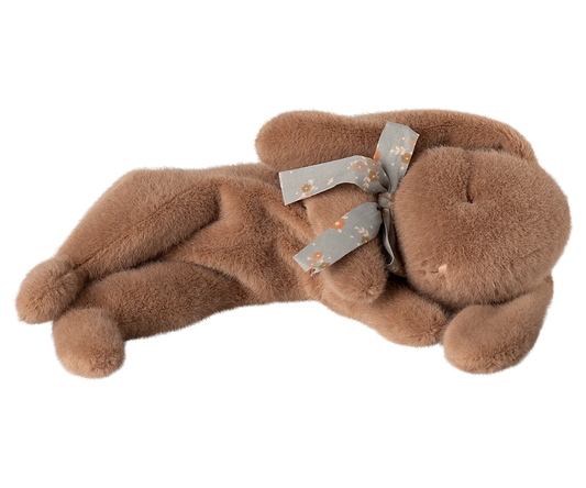 Sleeping Bunny Plush - Soft Brown Small