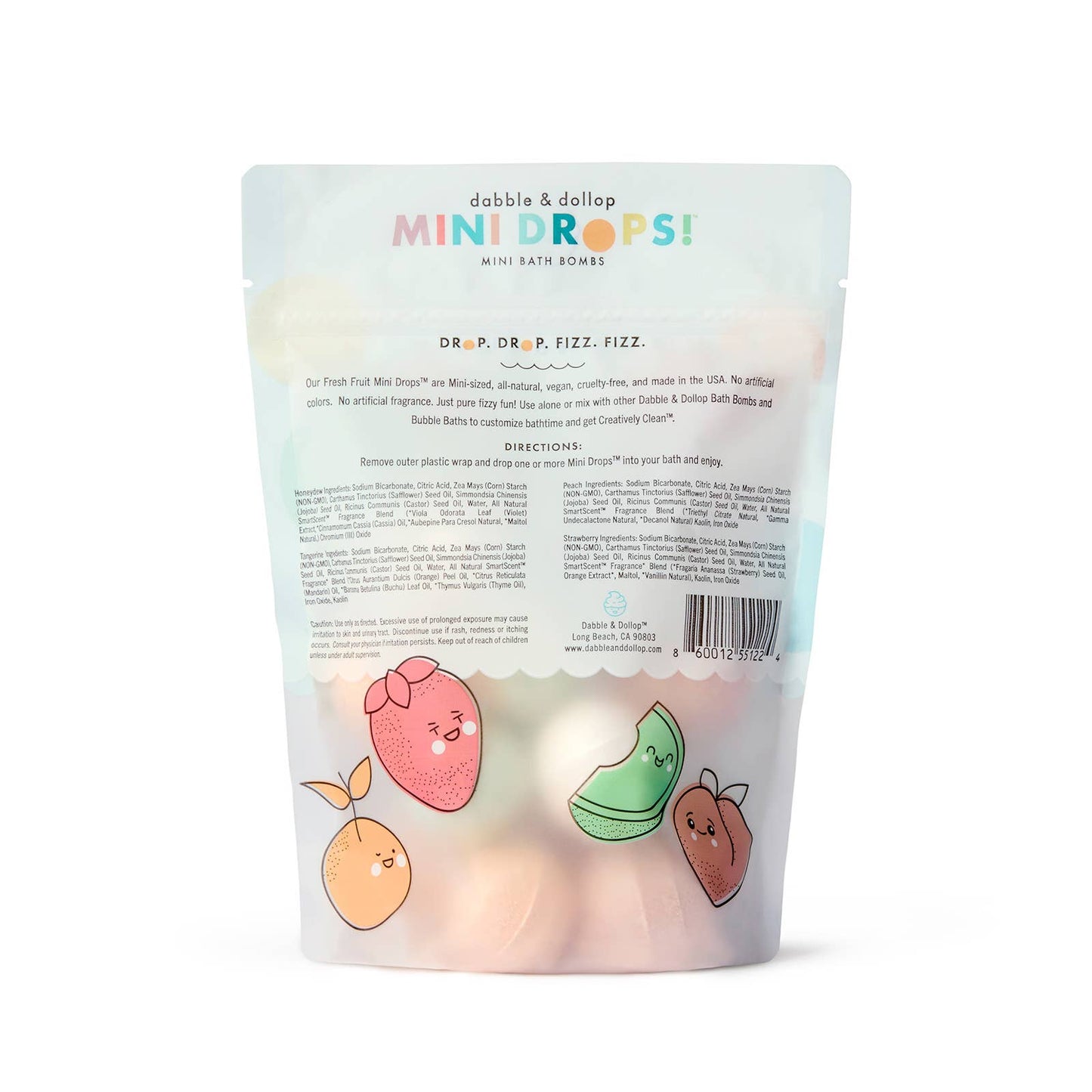 Mini Drops Bath Bombs - All-Natural Fresh Fruit