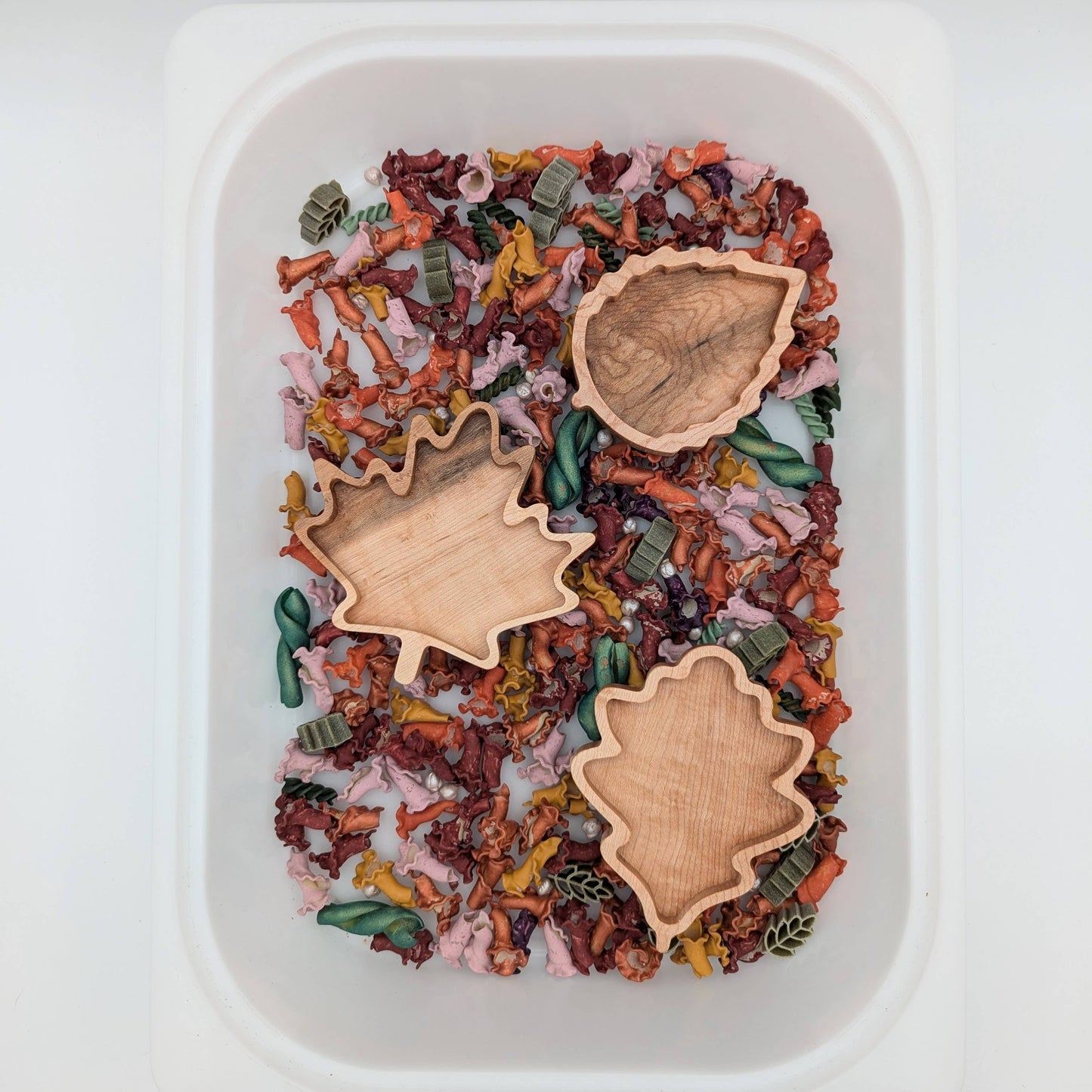 Mini Oak Leaf Sensory Play Tray