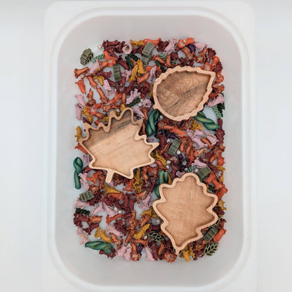 Mini Oak Leaf Sensory Play Tray