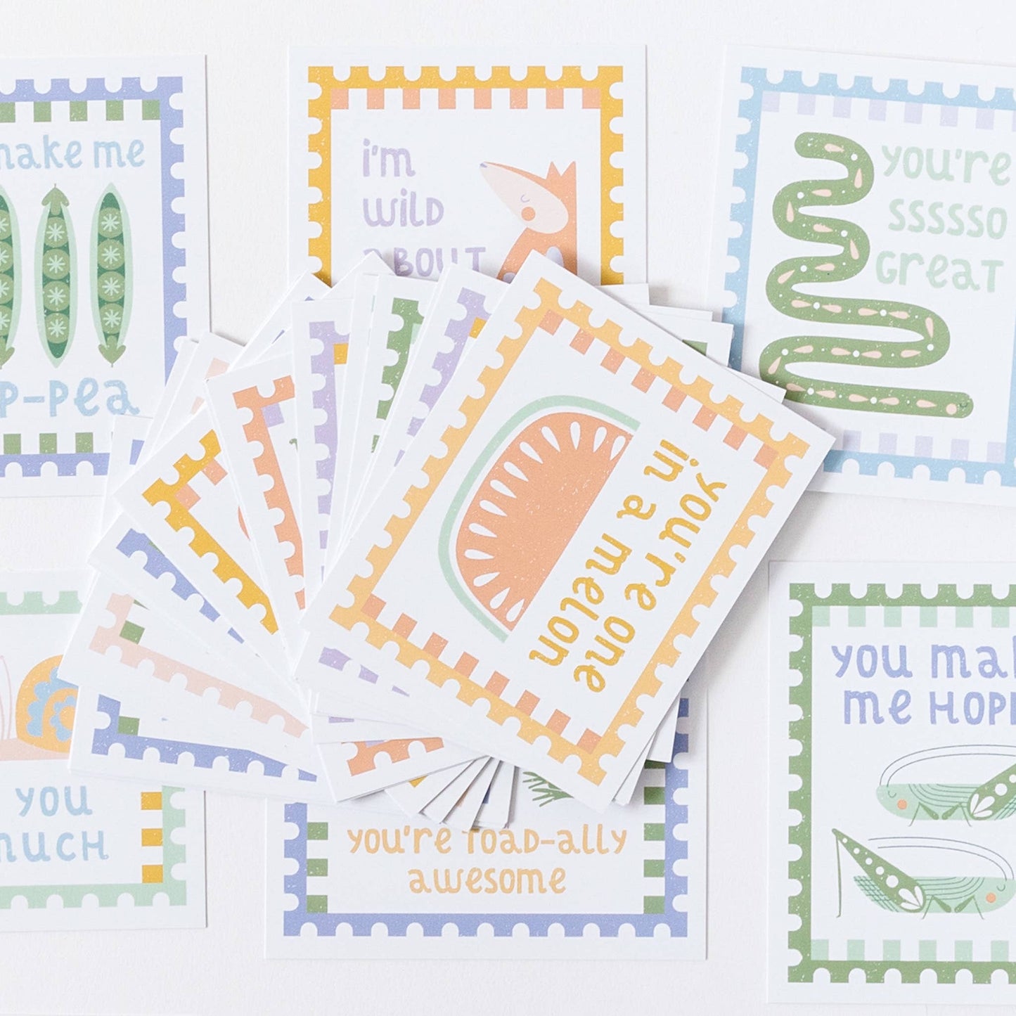 Punny Notes Cards, a Set of 20 Lunchbox or Just Because Note