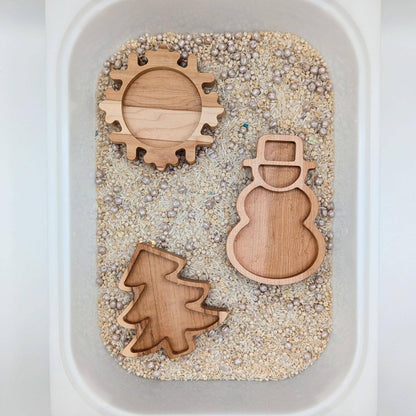 Mini Snowman Sensory Play Tray