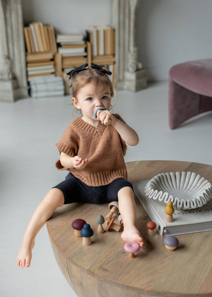 Mushroom Toy | Wood & Silicone + Imaginative + Montessori