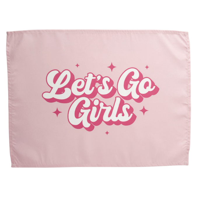 Let's Go Girls Banner | Kids Country Pink Wall Decor
