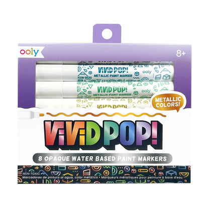 Vivid Pop!: Opaque Water-Based Paint Markers - Metallic (Set