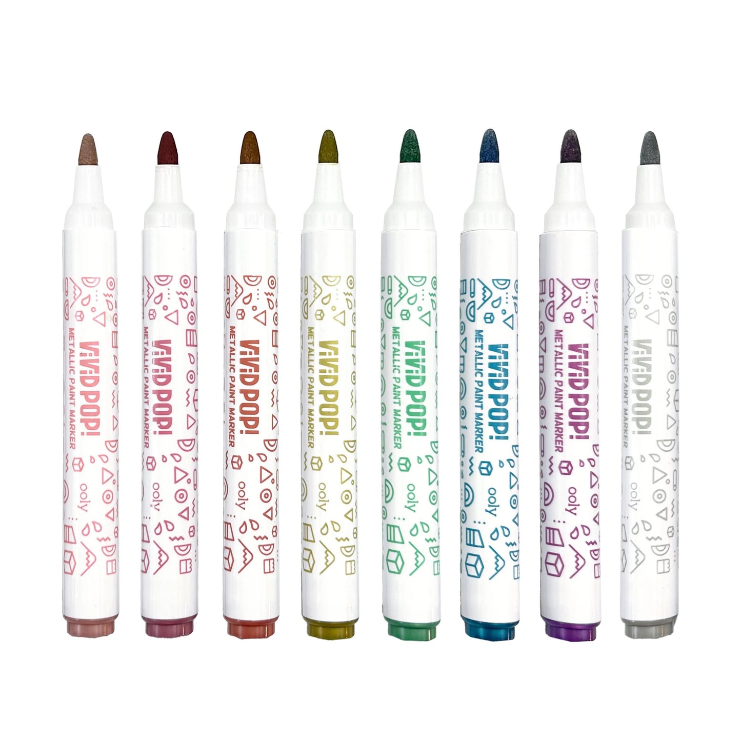 Vivid Pop!: Opaque Water-Based Paint Markers - Metallic (Set