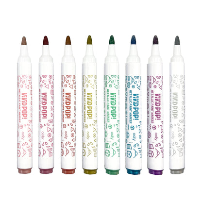 Vivid Pop!: Opaque Water-Based Paint Markers - Metallic (Set