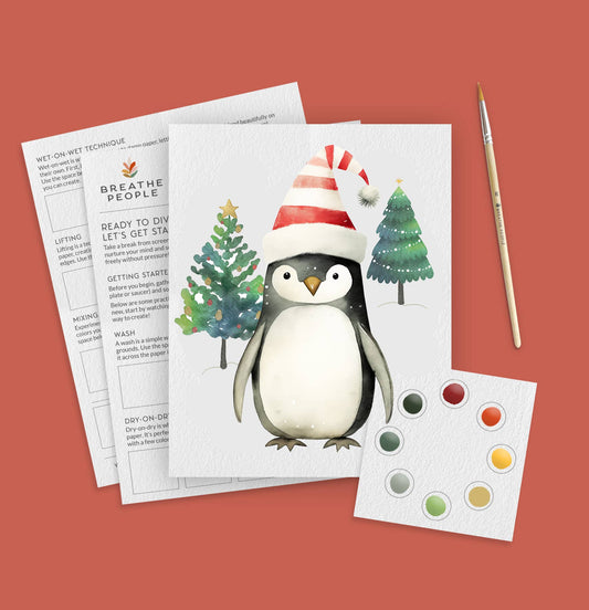 Holiday Watercolor Kit – Penguin