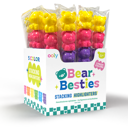 Bear Besties: Stacking Highlighters (Display of 16 Sticks)
