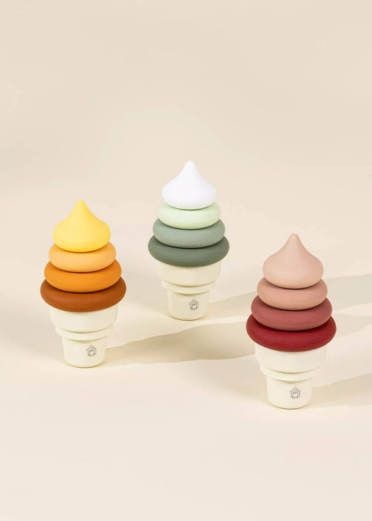 3 Sets of Silicone Stackable Ice Cream Cones