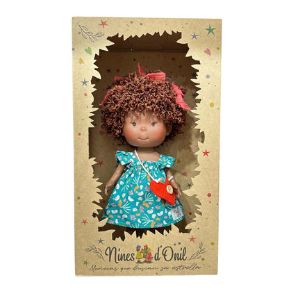 Pippa Doll - Curly Brunette Heart Purse