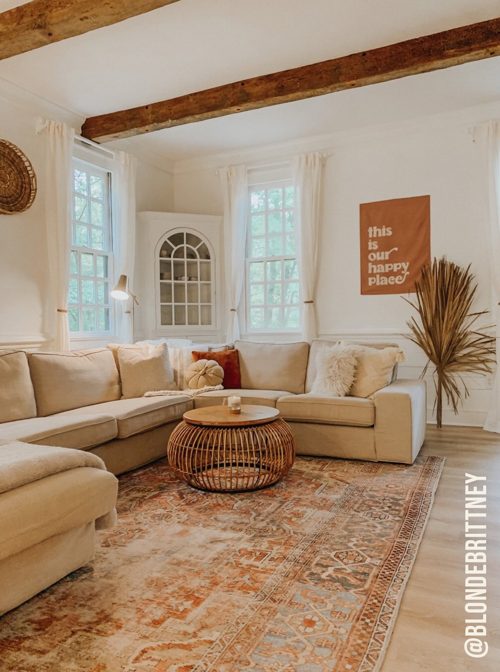 This Is Our Happy Place Banner - Boho Wall Decor