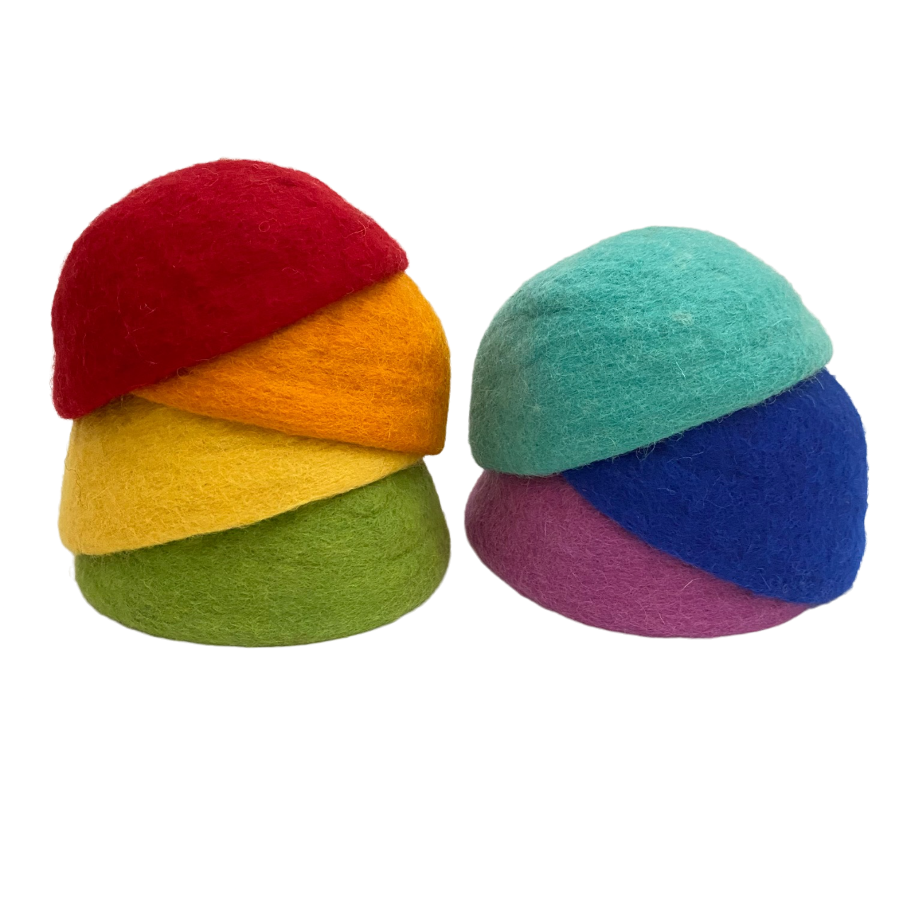 Sorting Stacking Felt Bowls - Rainbow Party