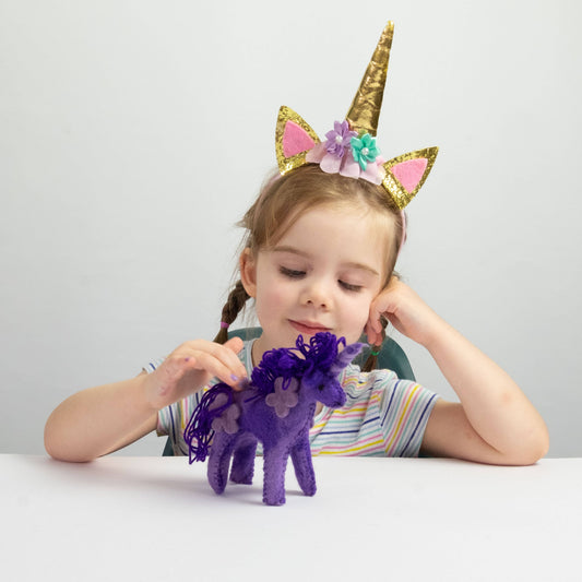 Felt Unicorn Purple
