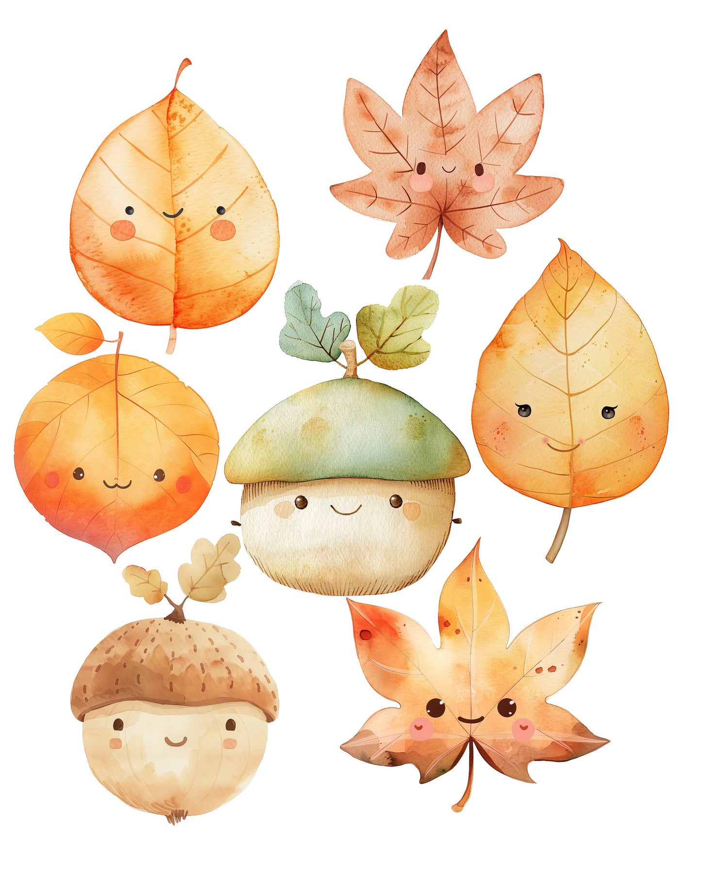 All in One Watercolor Kit for Kids- Fall Leaves