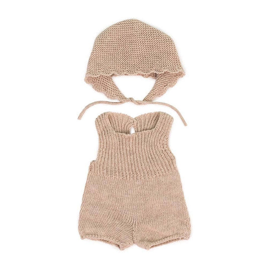 Knitted Doll Outfit 15” inch – Rompers & Bonnet