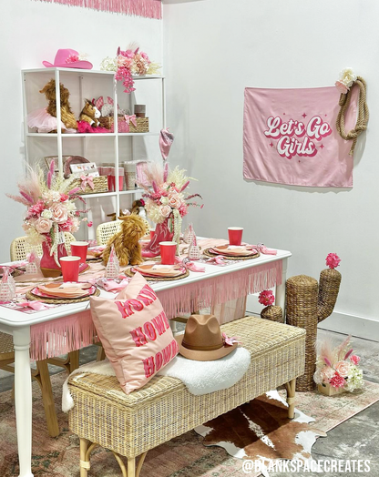 Let's Go Girls Banner | Kids Country Pink Wall Decor