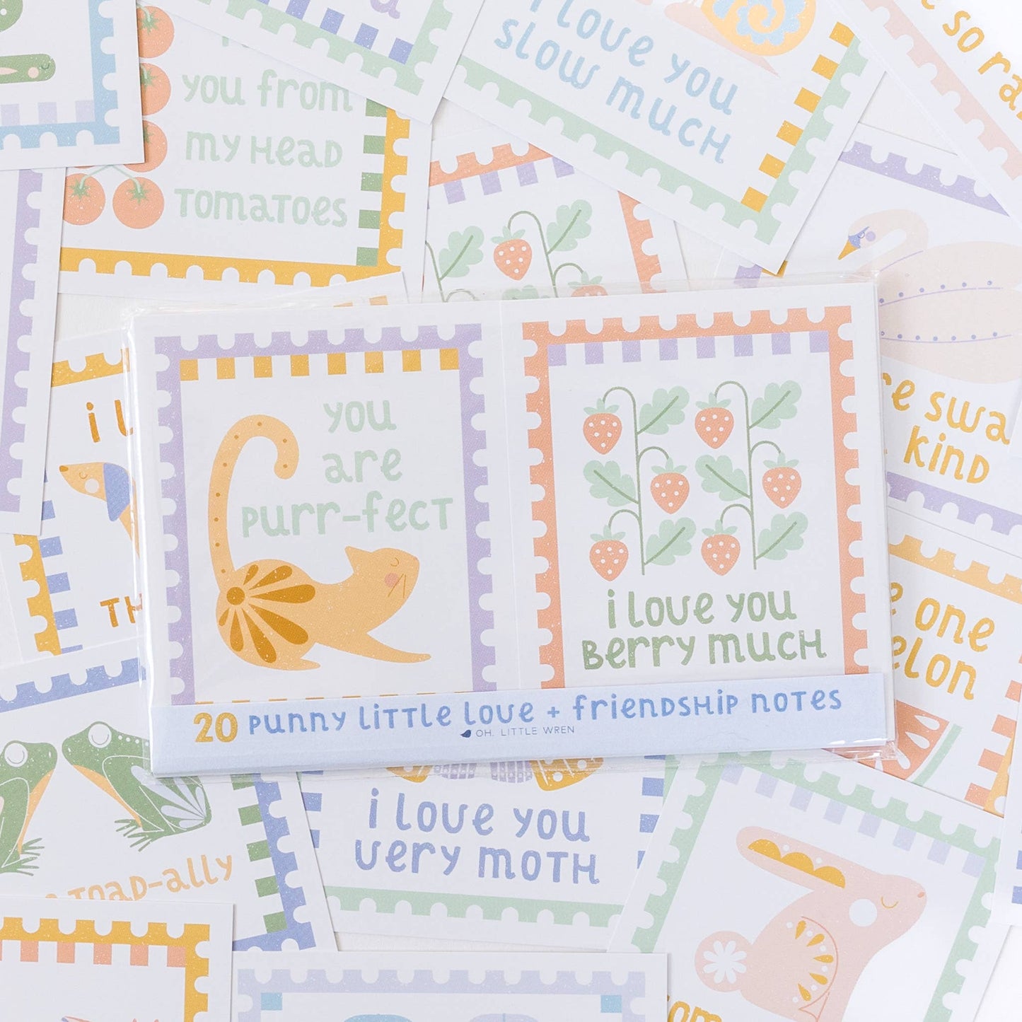 Punny Notes Cards, a Set of 20 Lunchbox or Just Because Note